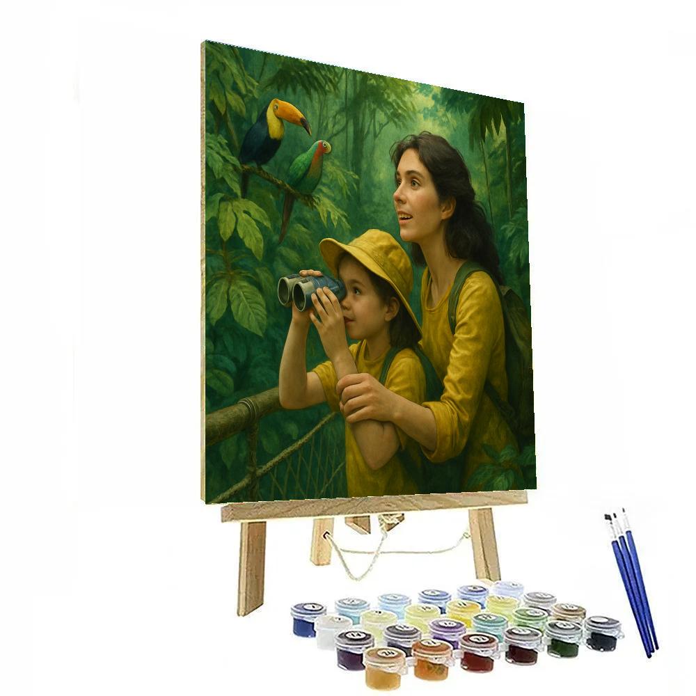 Portrait In The Rainforest Canopy paint by color