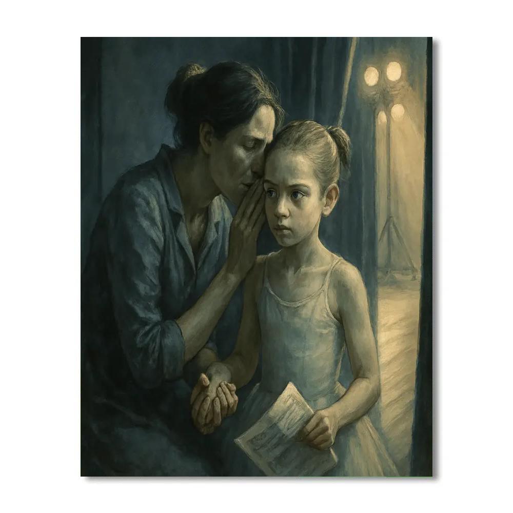 Piano Recital Backstage Encouragement paint by color