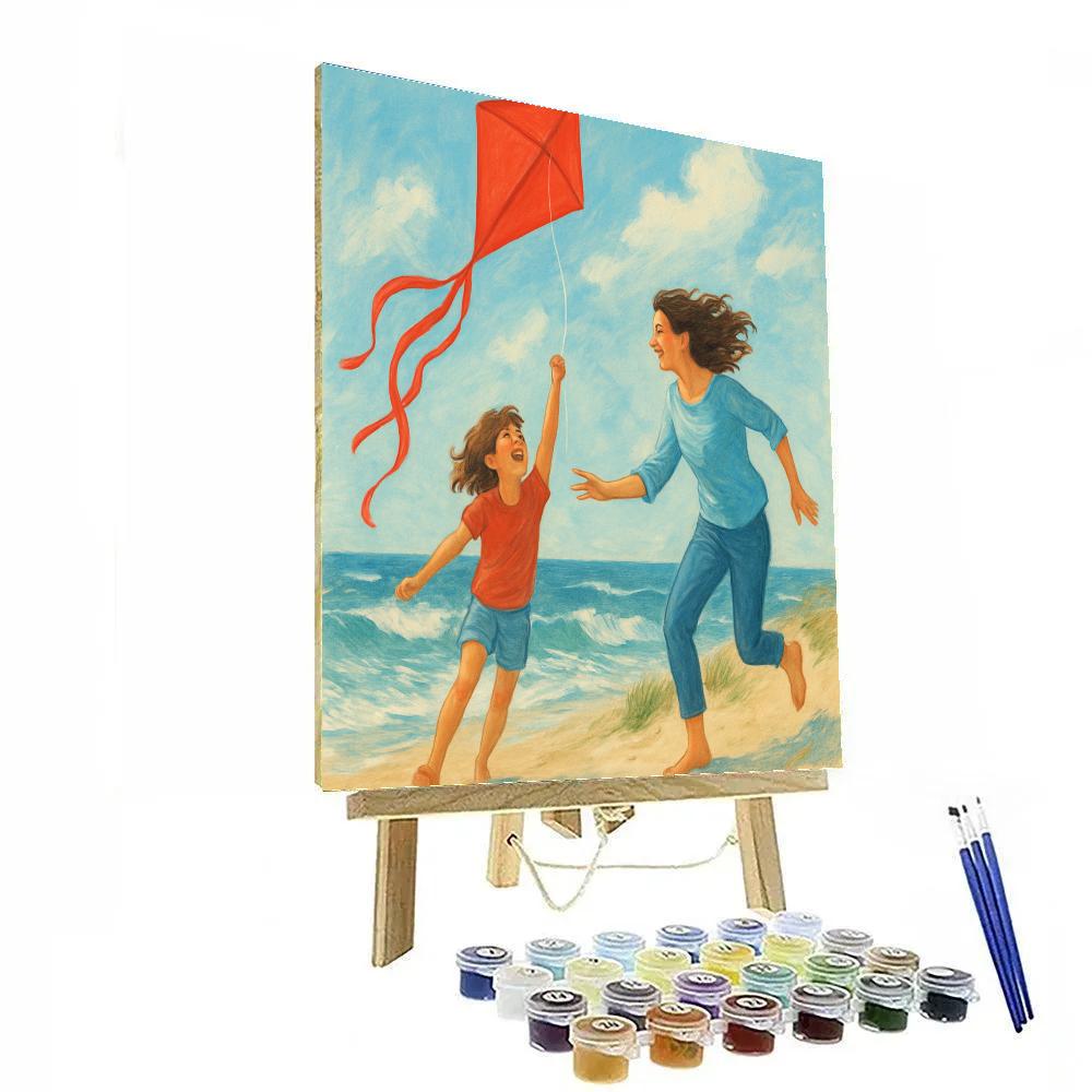 Seaside Kite Lesson Number painting