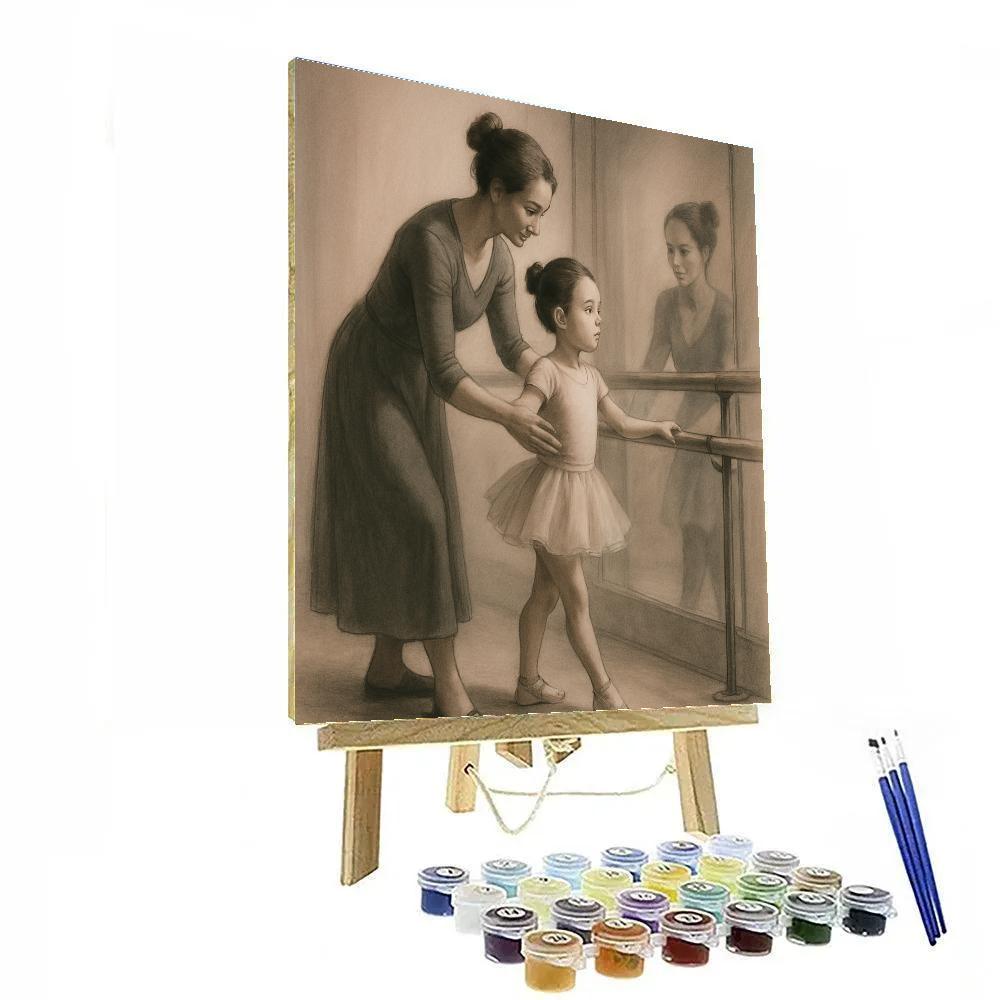 Ballet Class Mirror Support Numbered painting kits