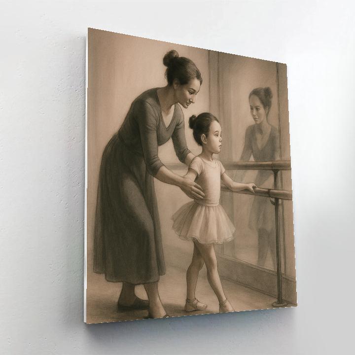 Ballet Class Mirror Support Numbered painting kits