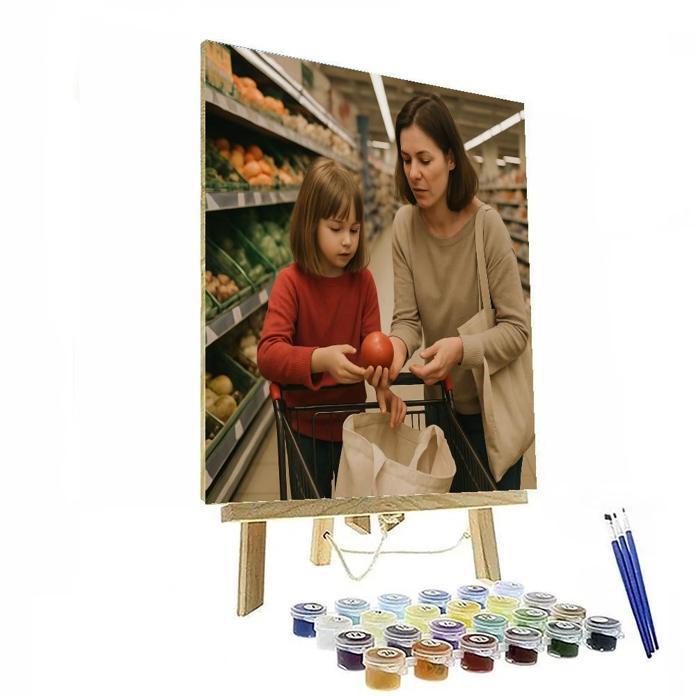 Grocery Run Teamwork Paint by numbers art