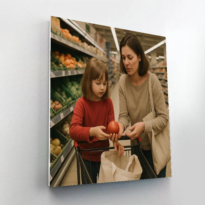 Grocery Run Teamwork Paint by numbers art