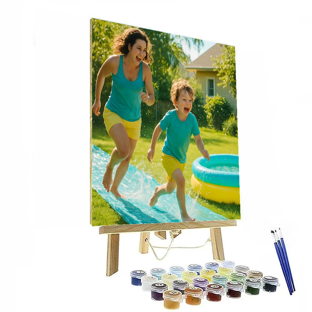 Backyard Slip And Slide Summer paint by color