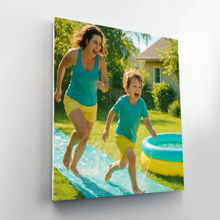 Backyard Slip And Slide Summer paint by color