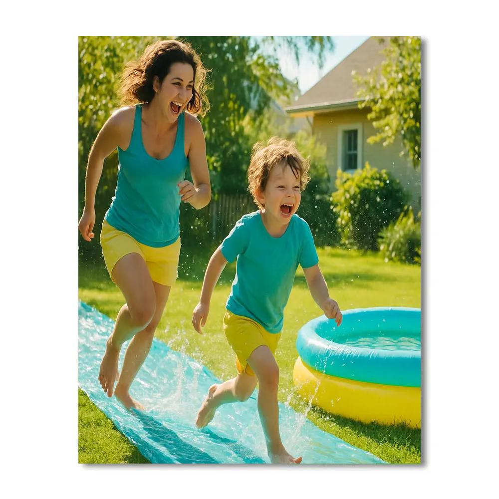 Backyard Slip And Slide Summer paint by color
