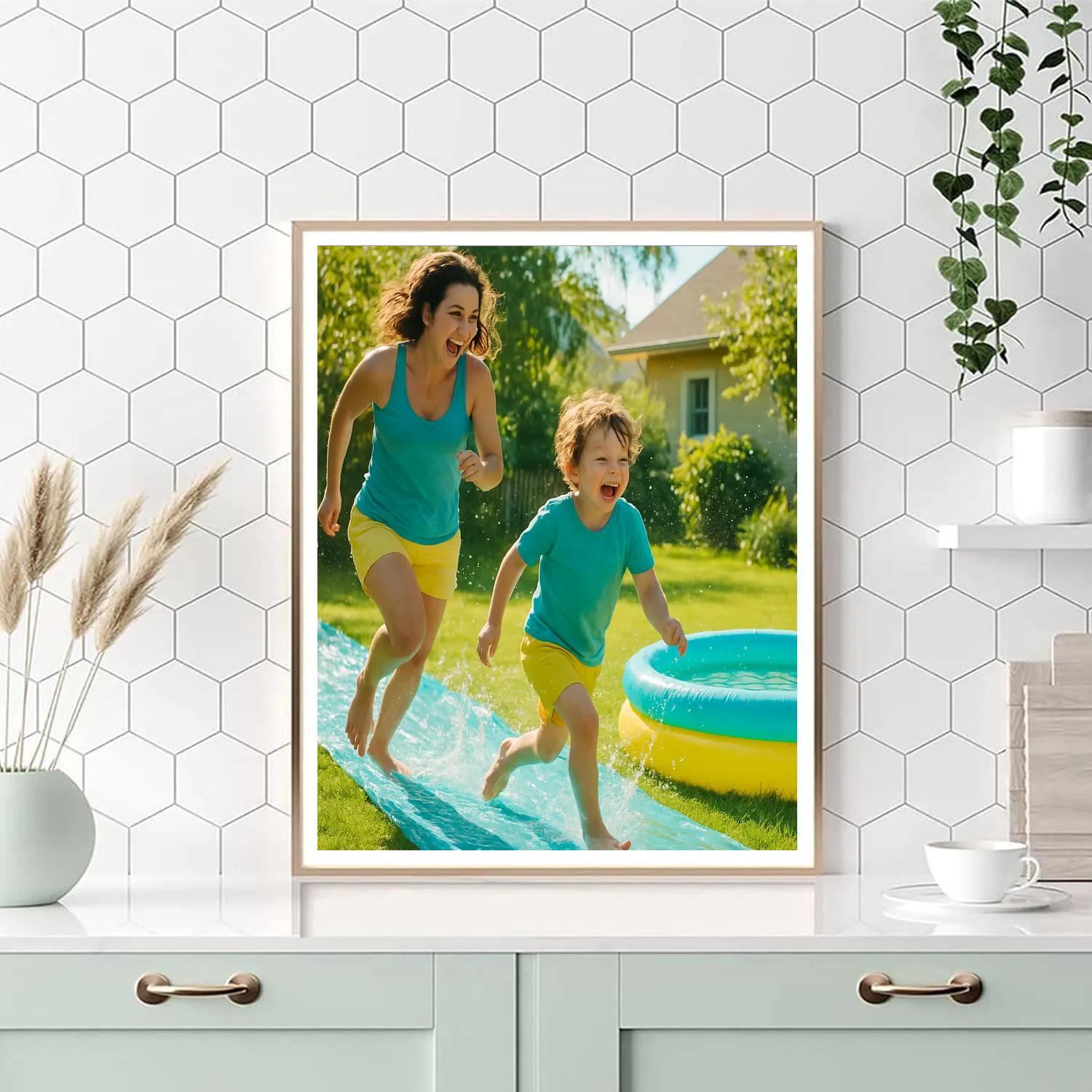 Backyard Slip And Slide Summer paint by color
