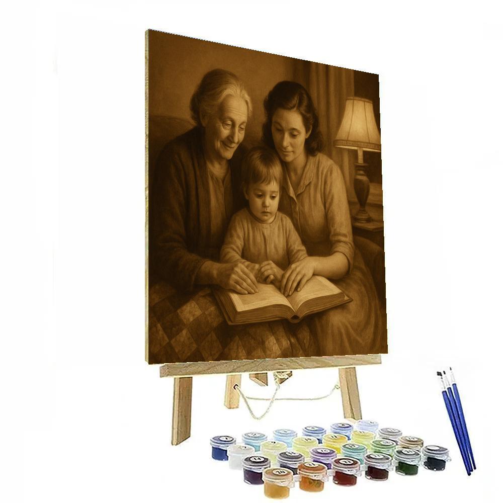 Grandmother Passing A Story Paint by numbers art