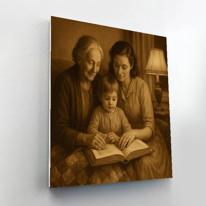 Grandmother Passing A Story Paint by numbers art