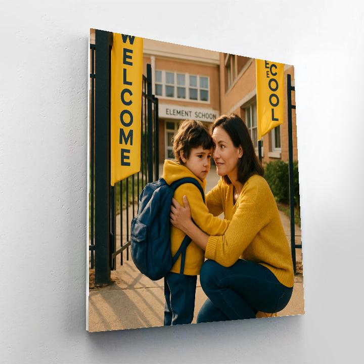 First Day Of School Courage Hug Number painting