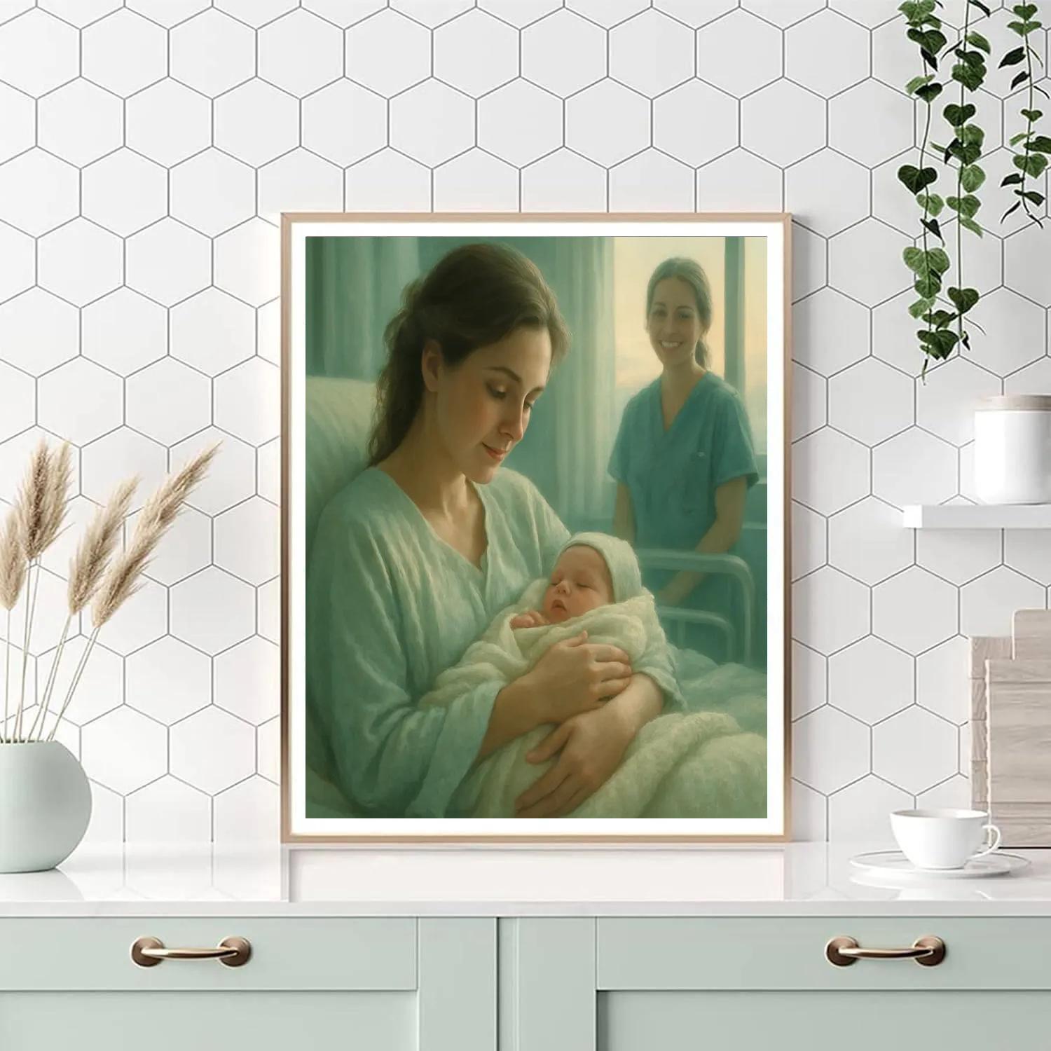Quiet Hospital Newborn Bond Paint by numbers kits