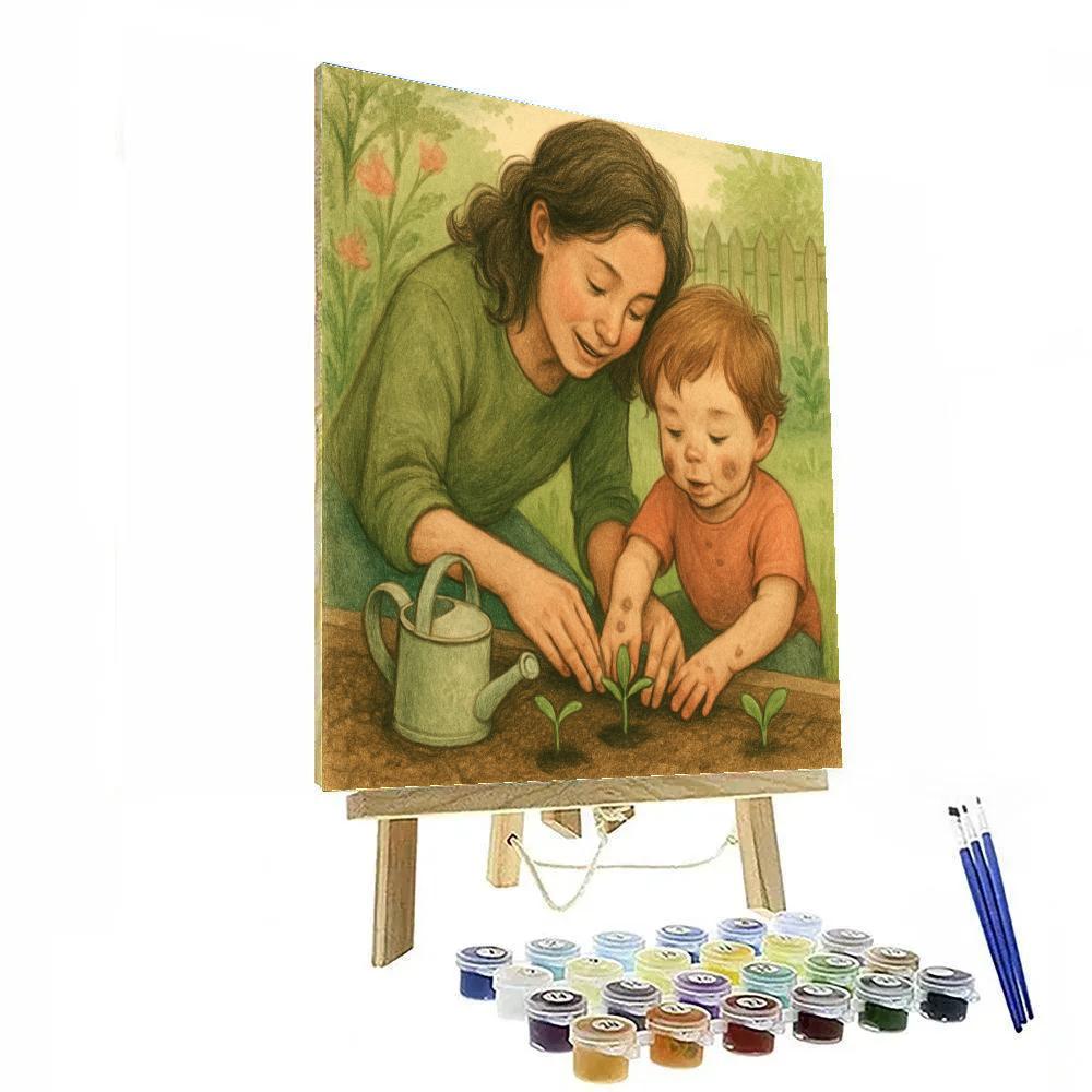 Garden Seedling Lesson paint by color