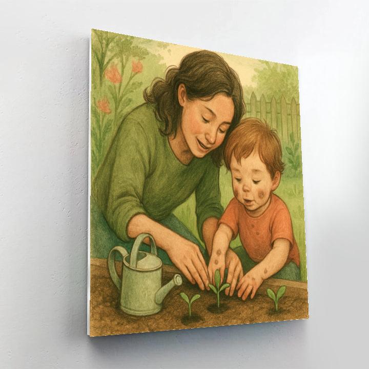 Garden Seedling Lesson paint by color