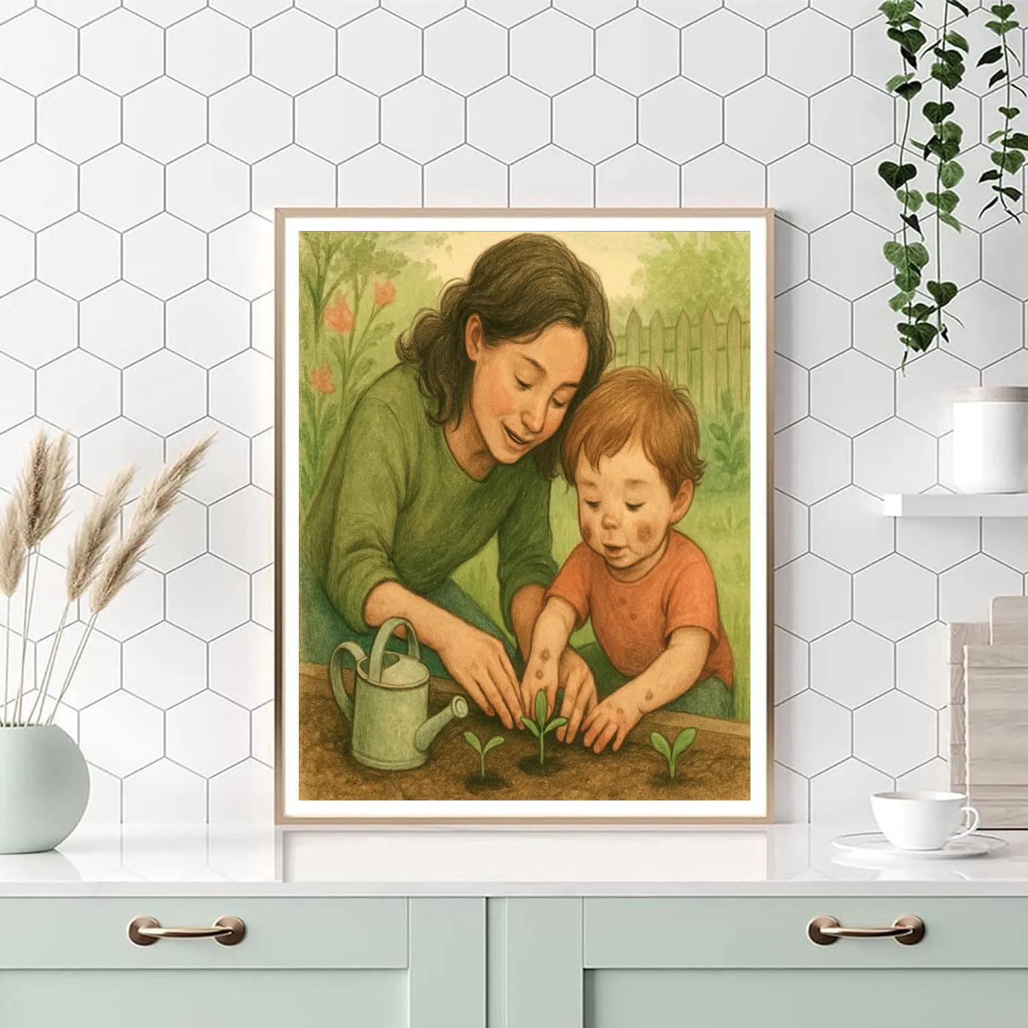 Garden Seedling Lesson paint by color