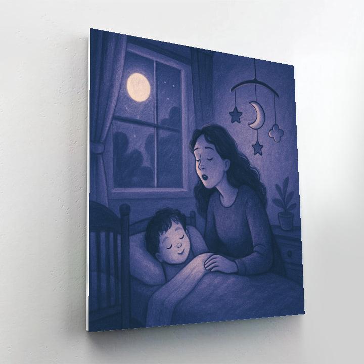 Bedtime Lullaby Window Glow painting number kit