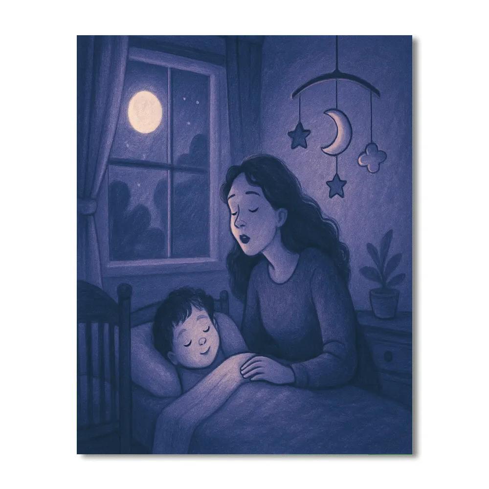 Bedtime Lullaby Window Glow painting number kit