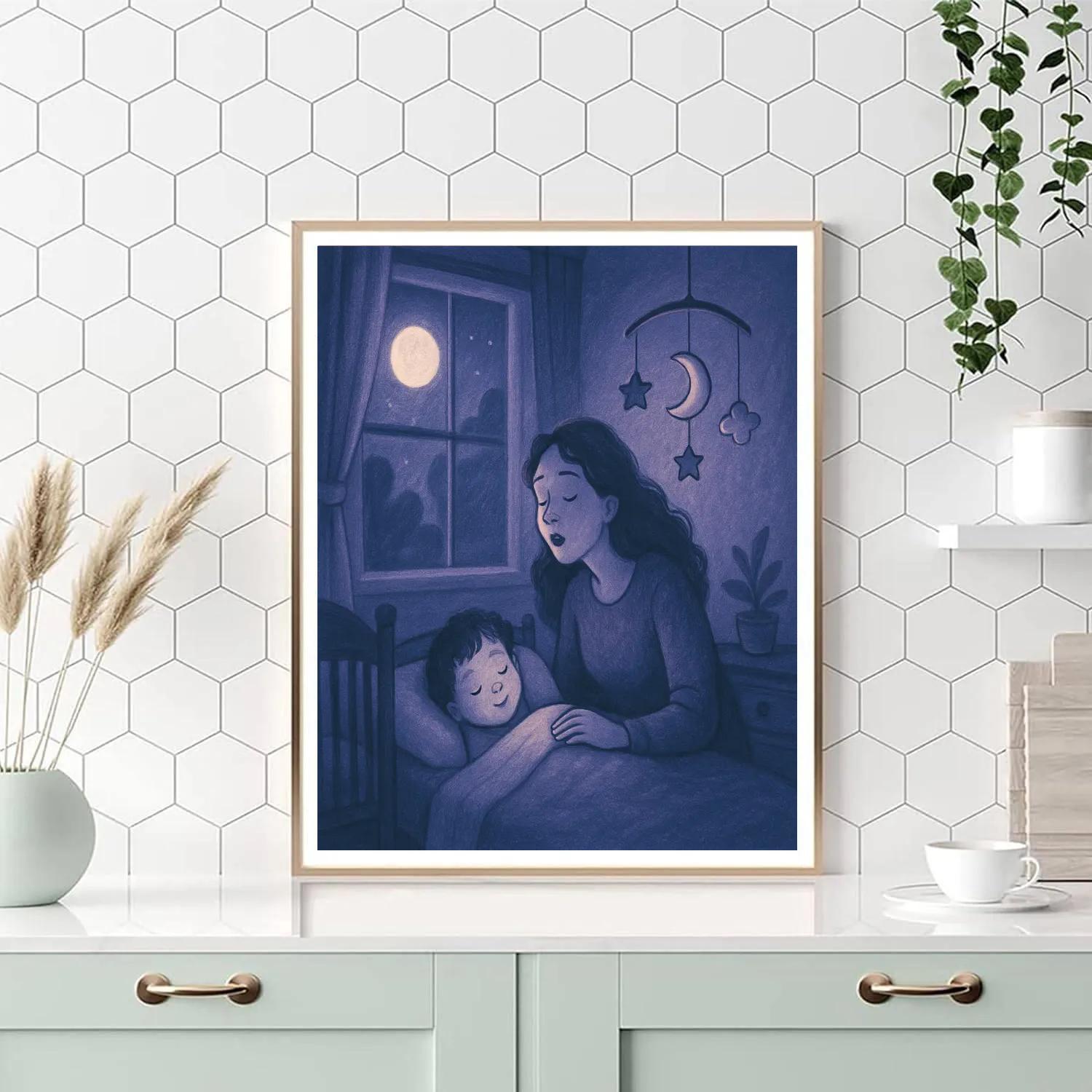 Bedtime Lullaby Window Glow painting number kit