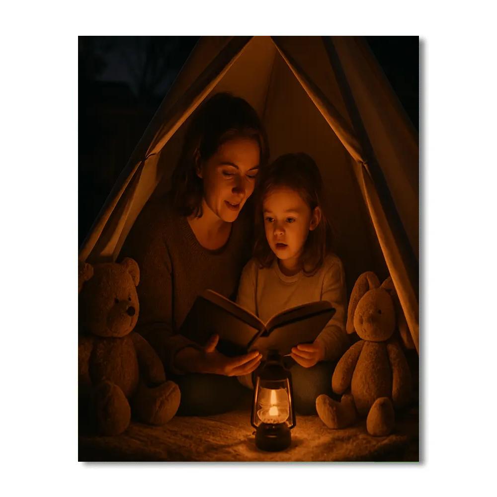 Bedtime Story By Firelight painting number kit
