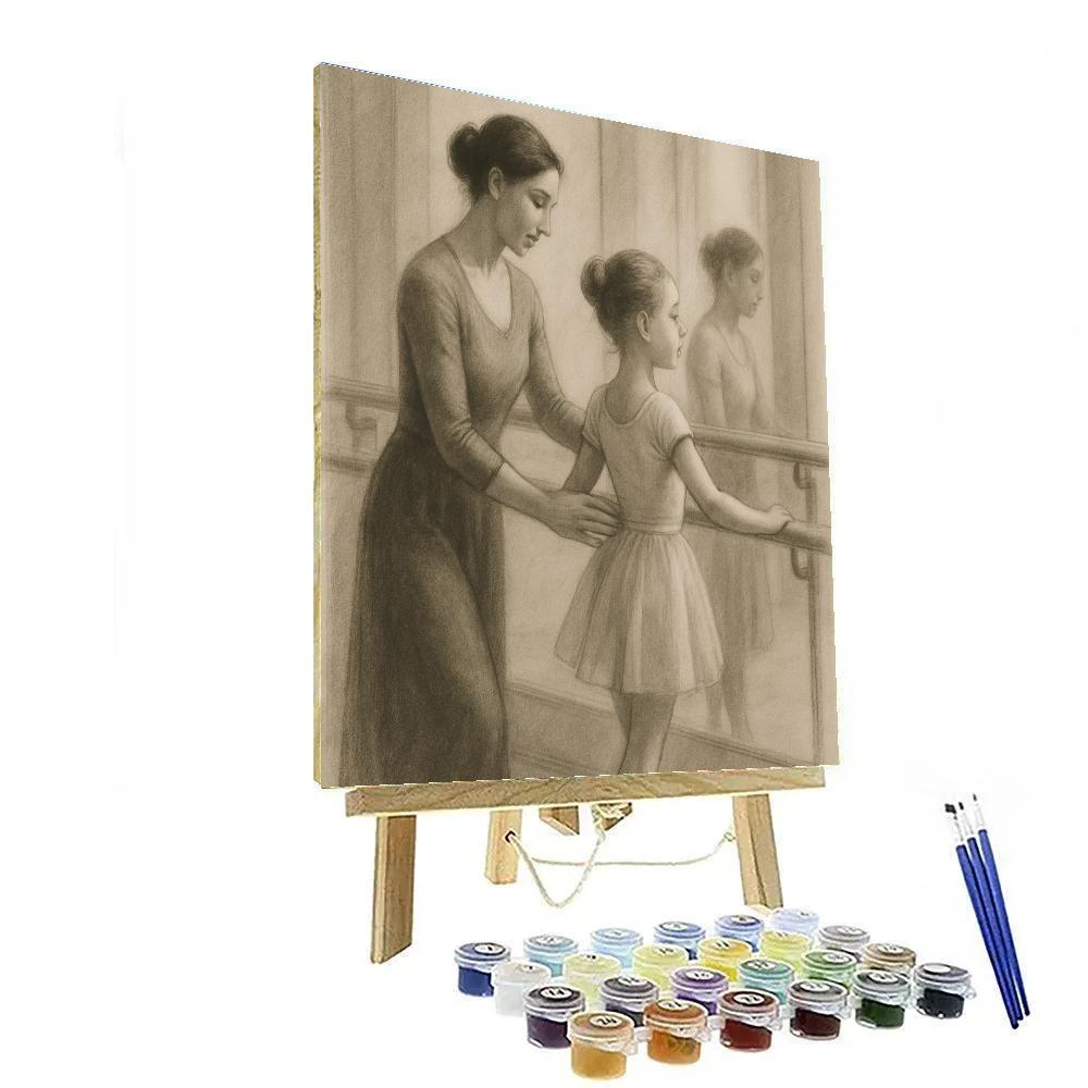 Ballet Barre Encouragement painting number kit