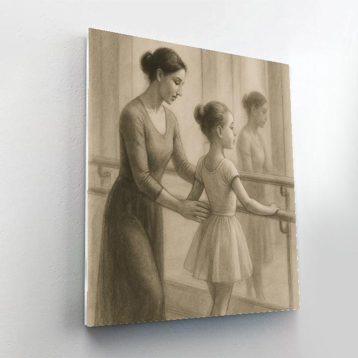 Ballet Barre Encouragement painting number kit