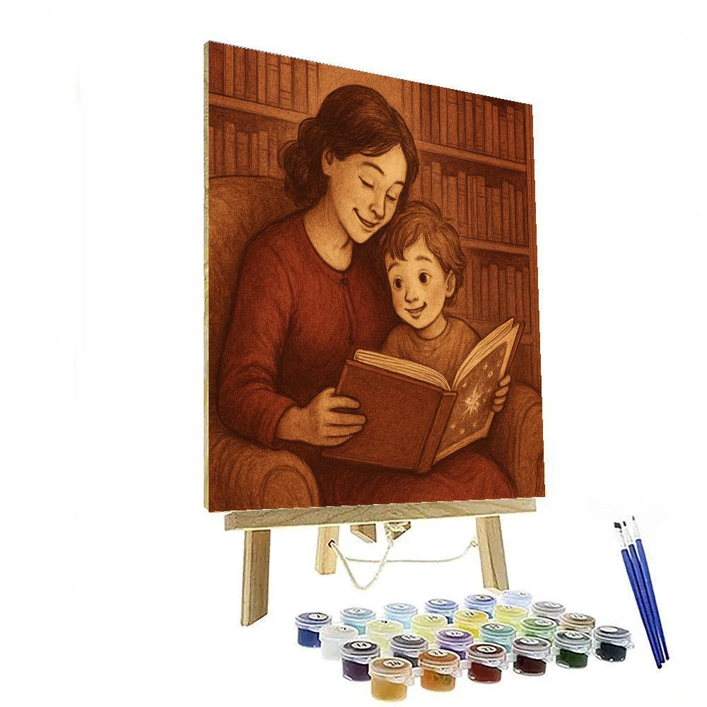 Library Nook Whisper Reading Numbered painting kits