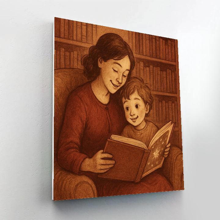 Library Nook Whisper Reading Numbered painting kits