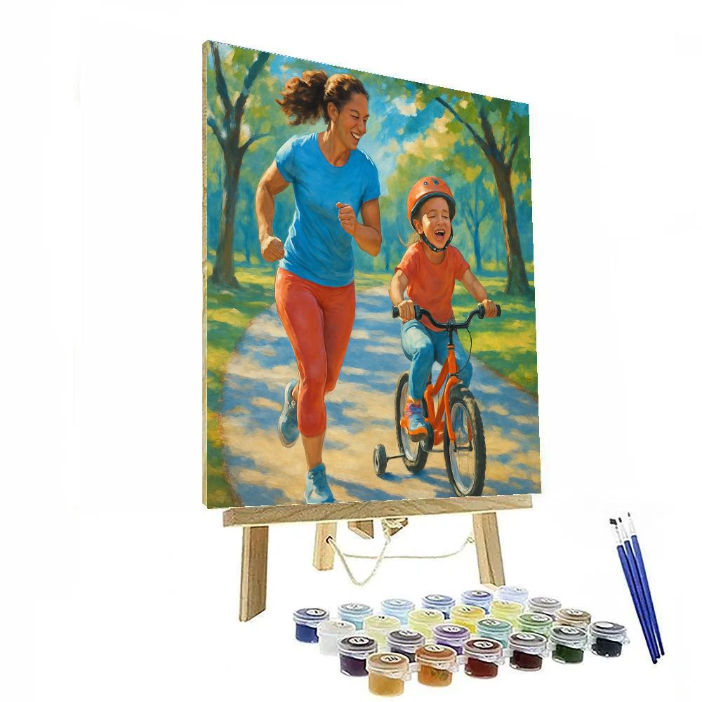 Bike Ride Training Wheels Support Paint by numbers art