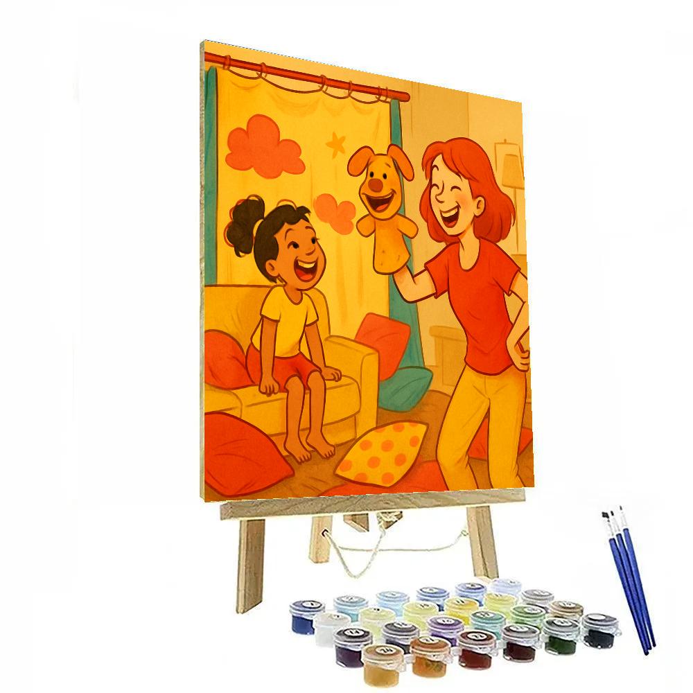Puppet Theater Living Room Show painting number kit