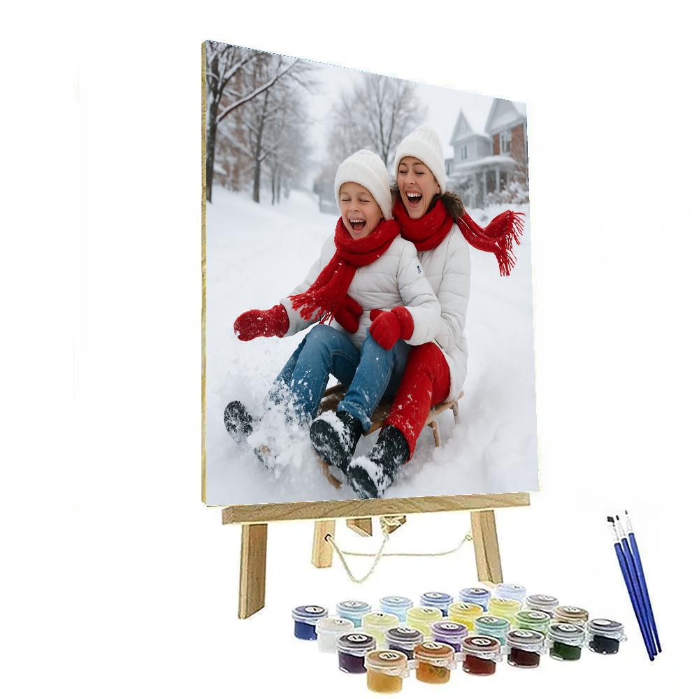 Snow Hill Sled Rush DIY paint by numbers