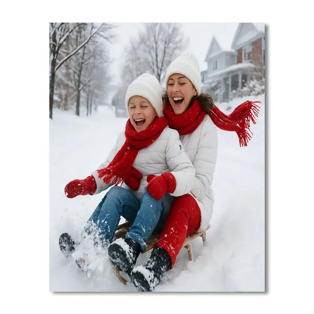 Snow Hill Sled Rush DIY paint by numbers