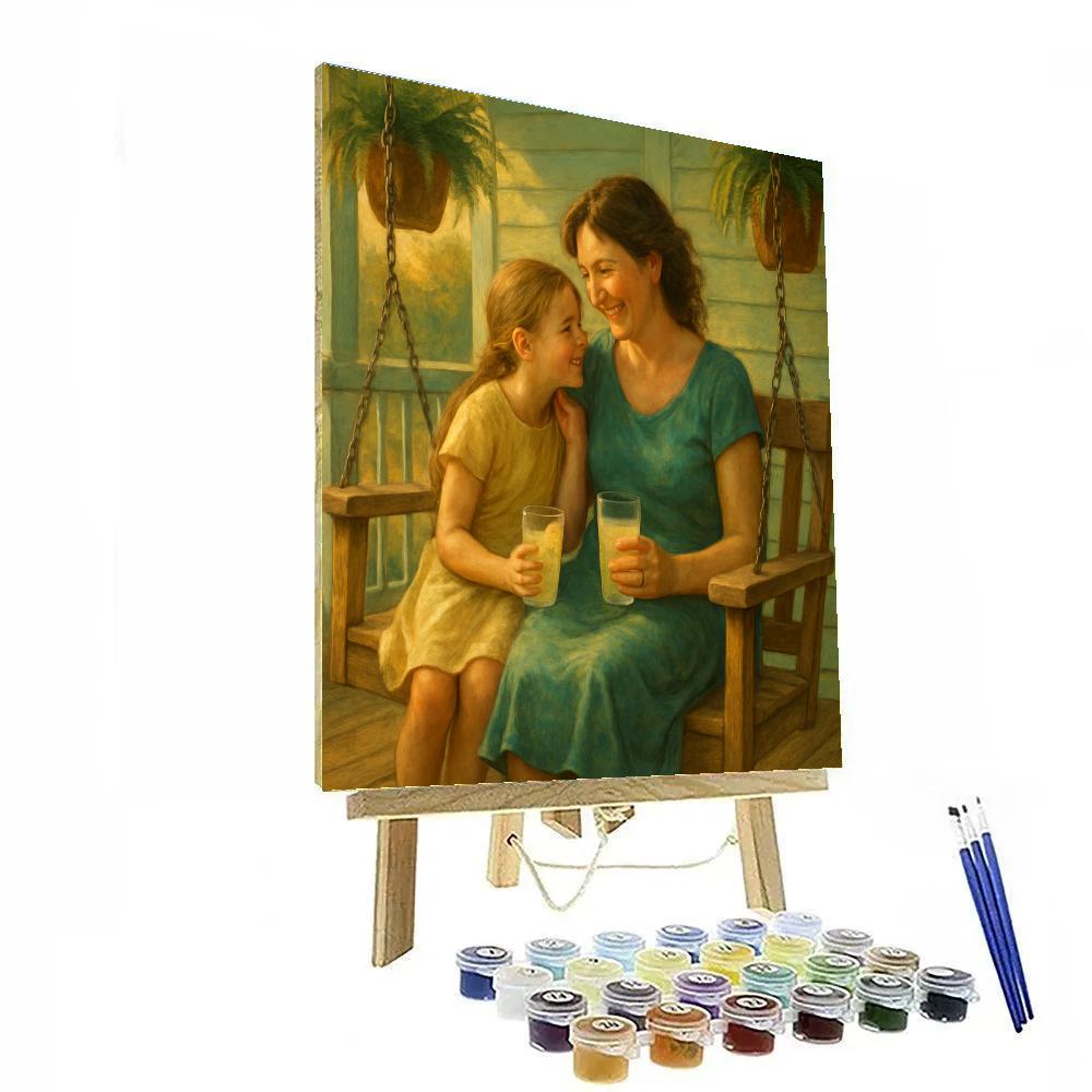 Porch Swing Lemonade Talk painting number kit