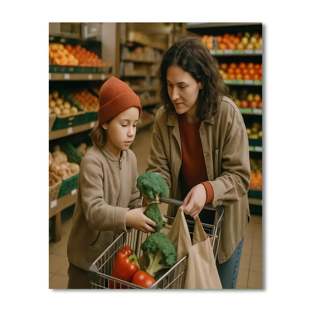 Grocery Aisle Teamwork paint by color