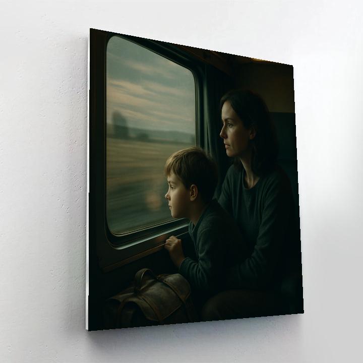 Train Window Journey Together painting number kit