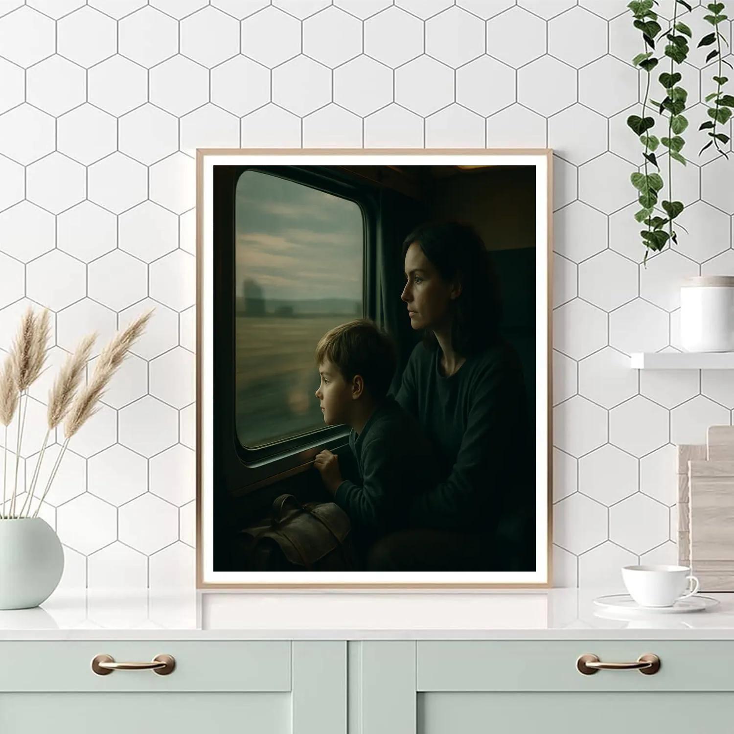 Train Window Journey Together painting number kit