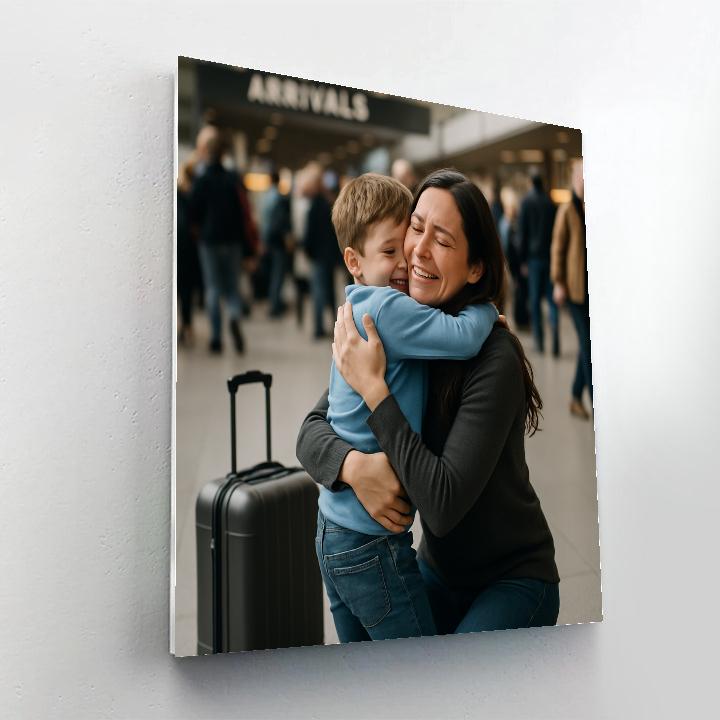 Airport Arrival Tearful Embrace Numbered painting kits