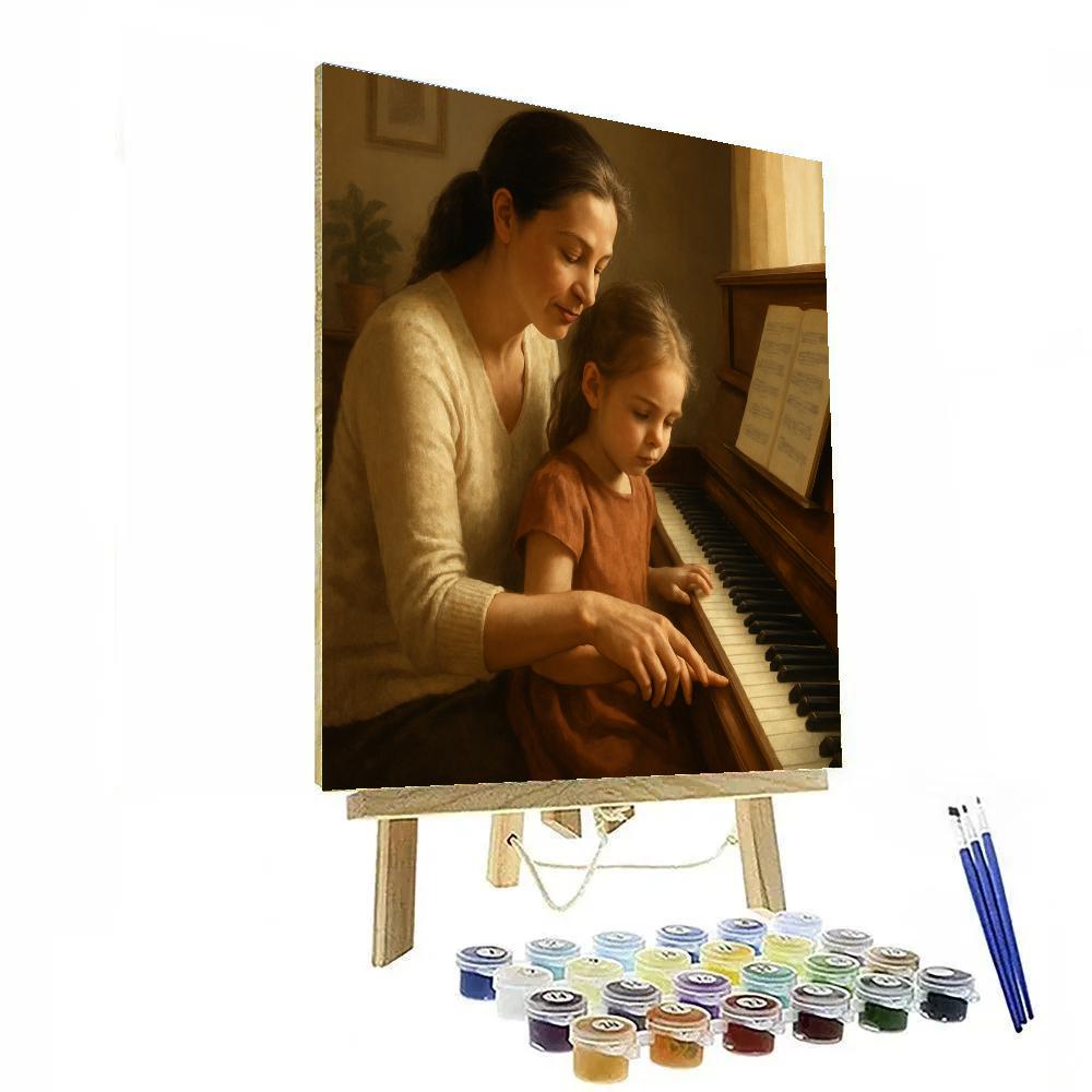 Piano Lesson Gentle Guidance painting number kit