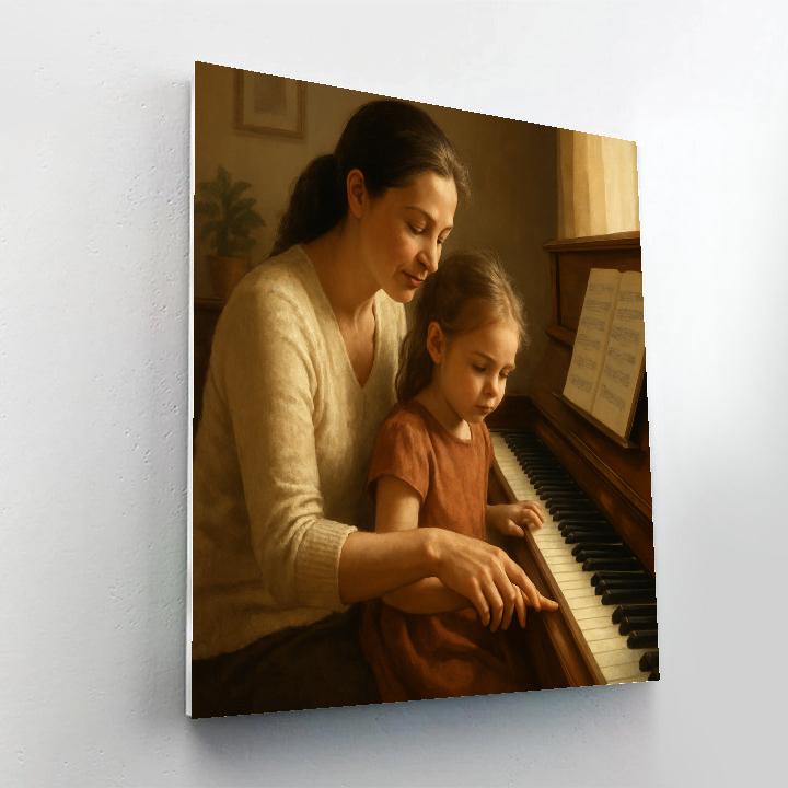 Piano Lesson Gentle Guidance painting number kit