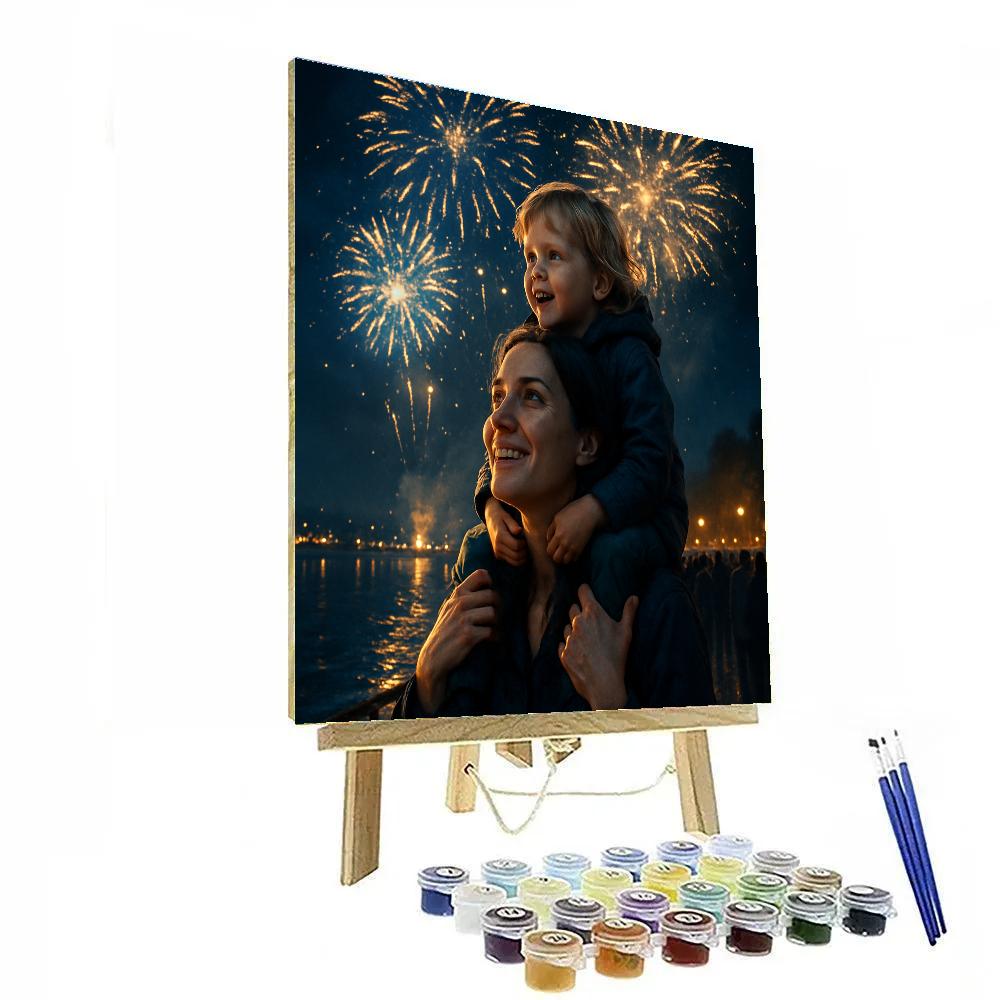 Fireworks Night Shoulder Lift Paint by numbers art
