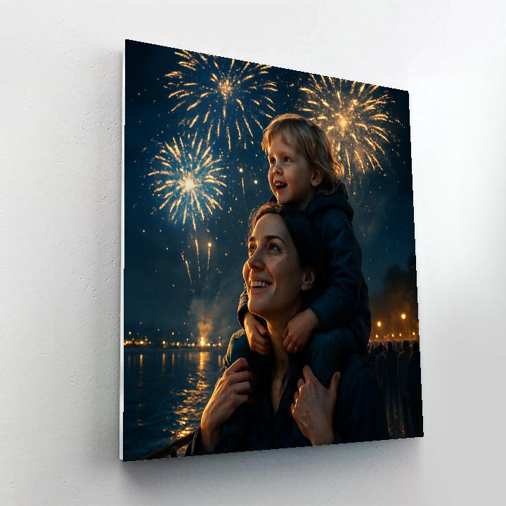 Fireworks Night Shoulder Lift Paint by numbers art