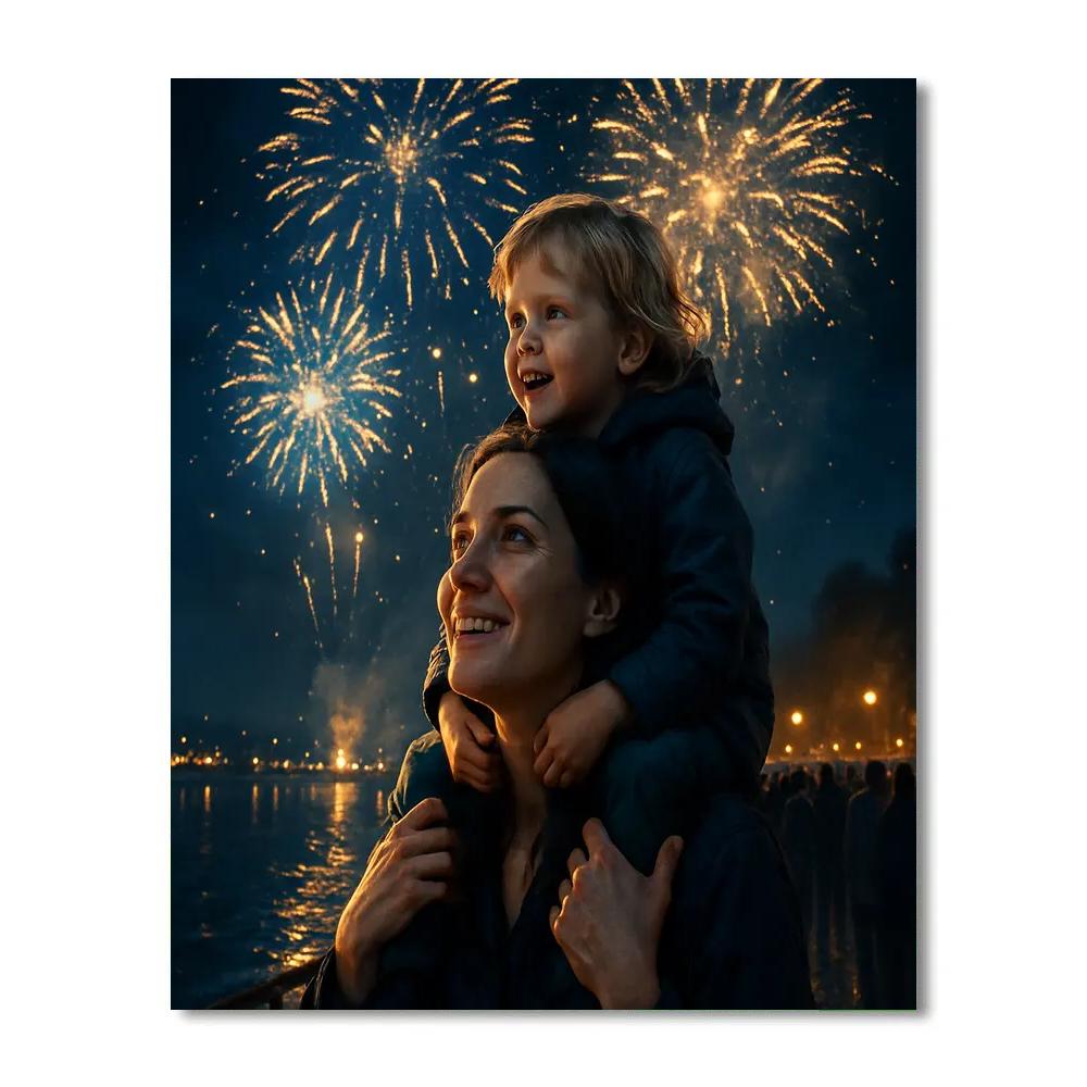 Fireworks Night Shoulder Lift Paint by numbers art