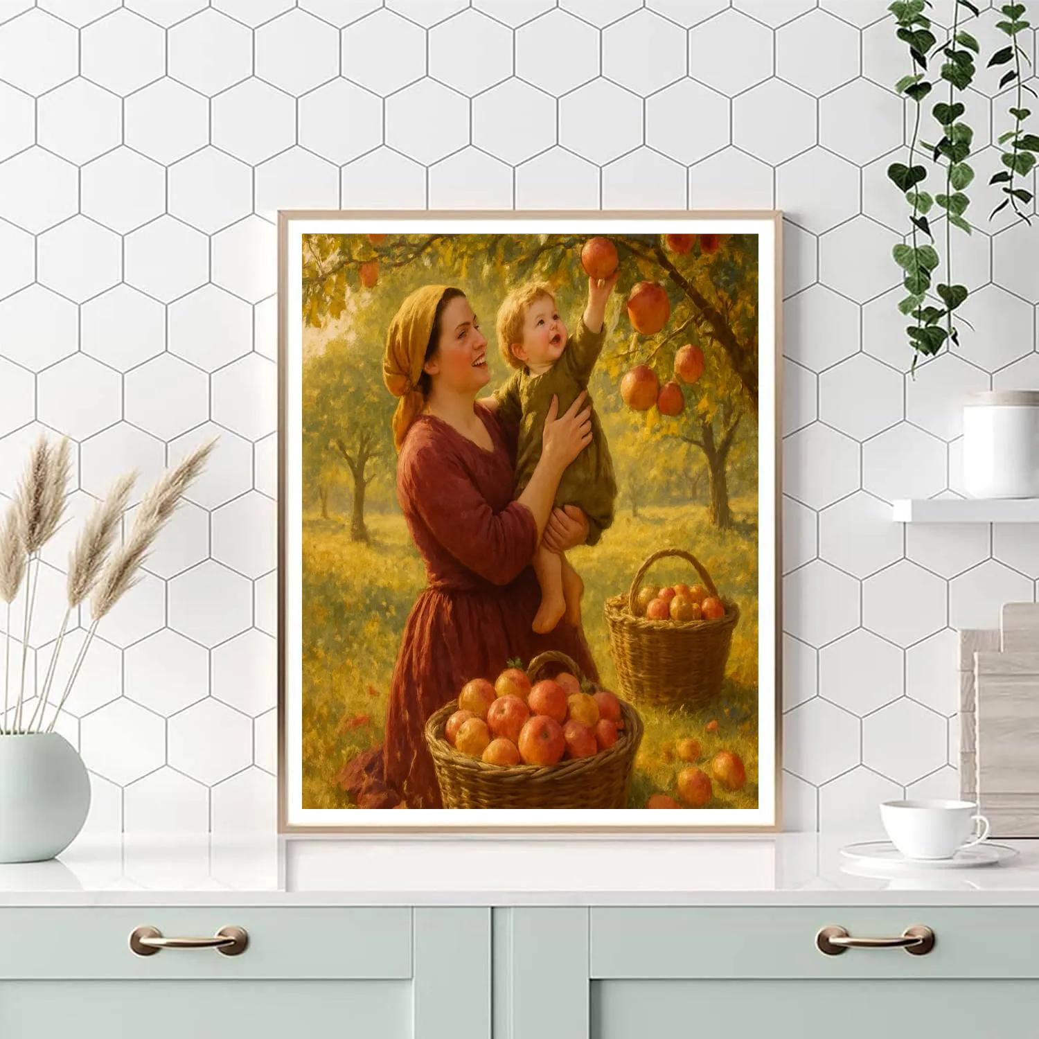 Harvest Apple Picking Reach Paint by numbers kits