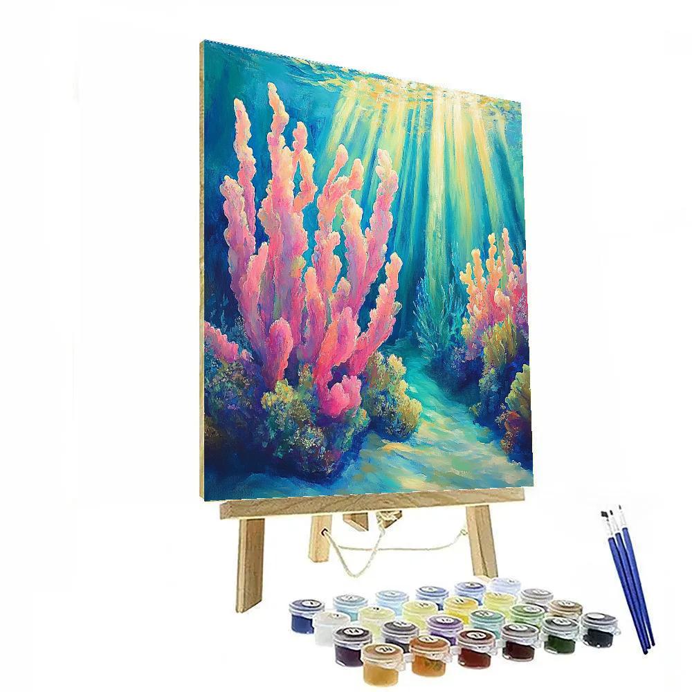 Edgar Degas Inspired Coral Ballet Painting by numbers kit