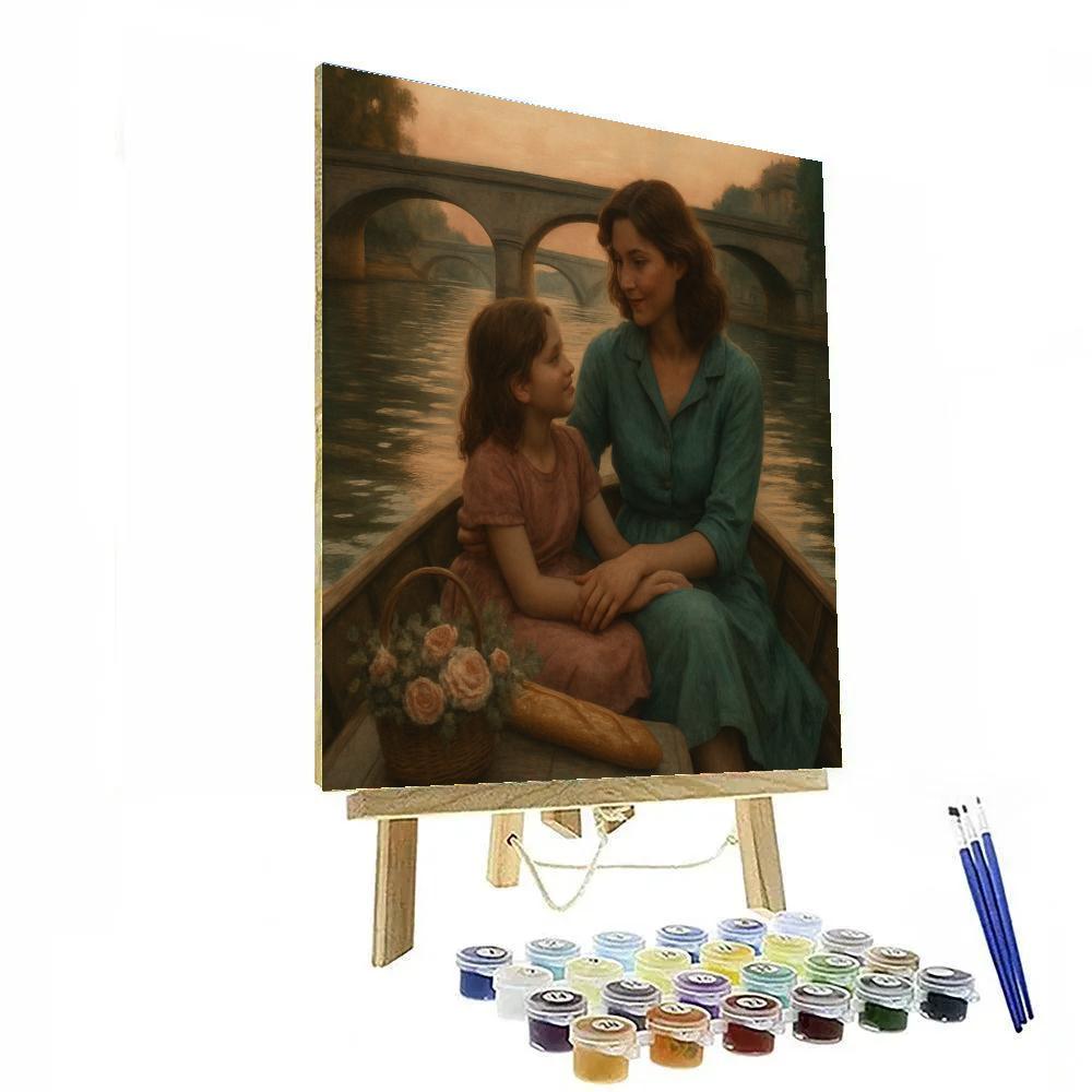 Seine Style Picnic Boat Ride paint by color
