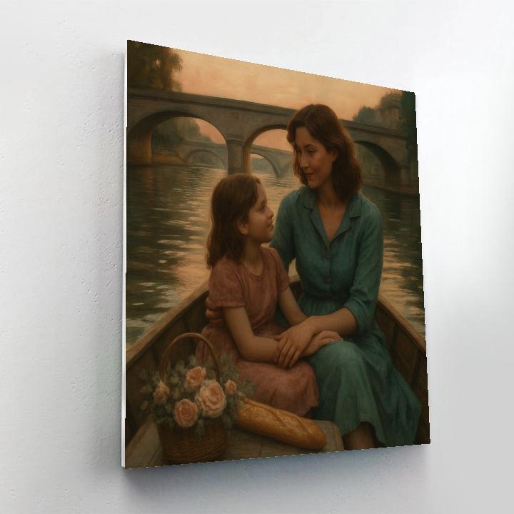 Seine Style Picnic Boat Ride paint by color