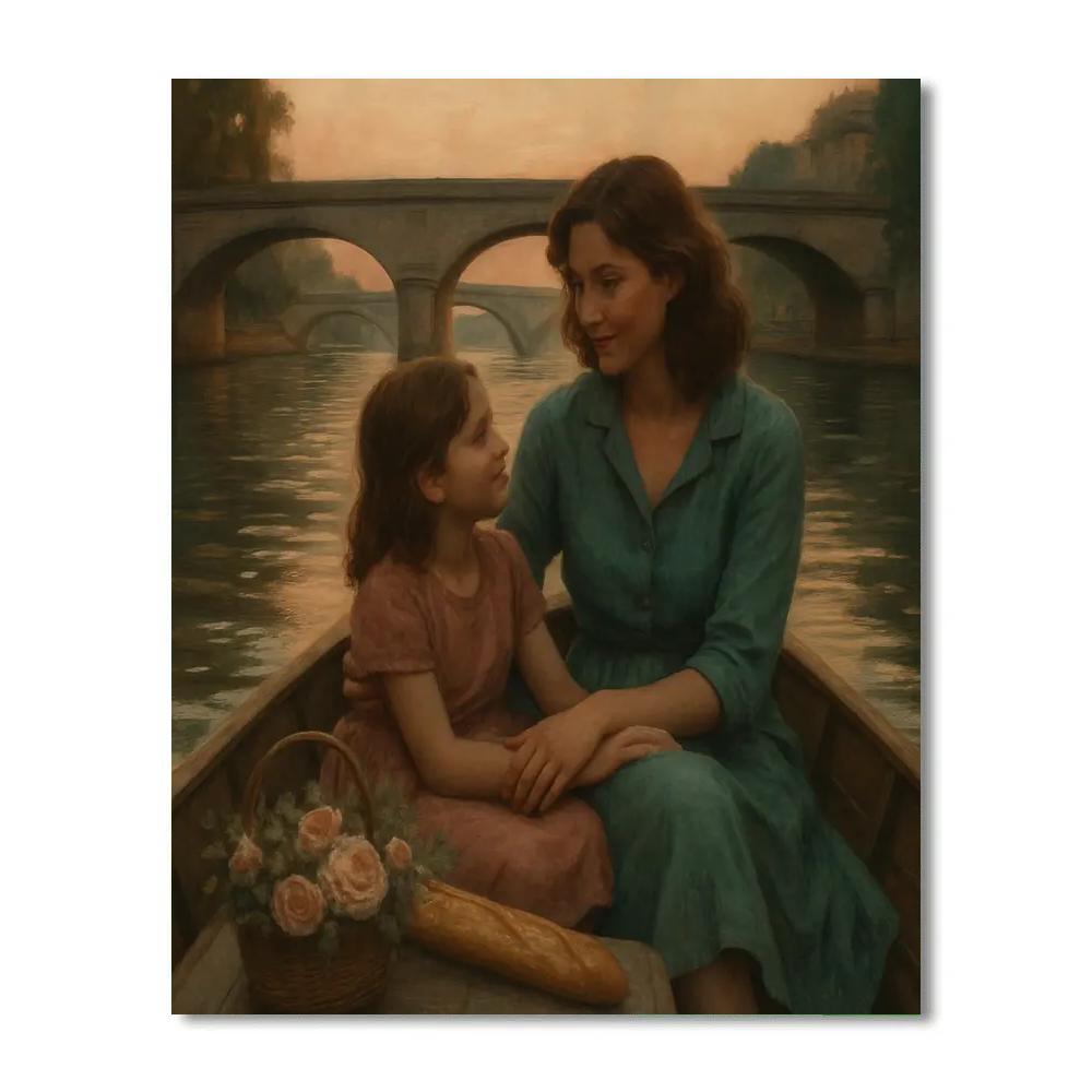 Seine Style Picnic Boat Ride paint by color