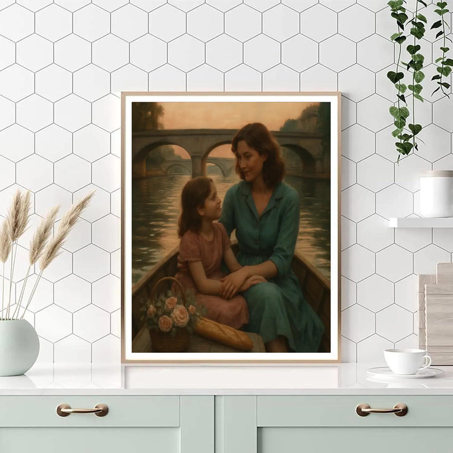 Seine Style Picnic Boat Ride paint by color