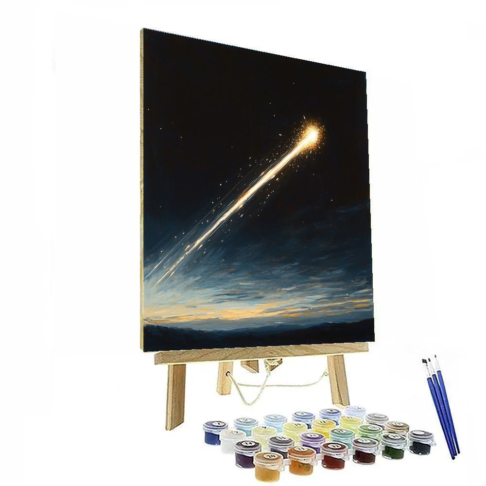 Caravaggio Inspired Meteor Shower Glow Number painting