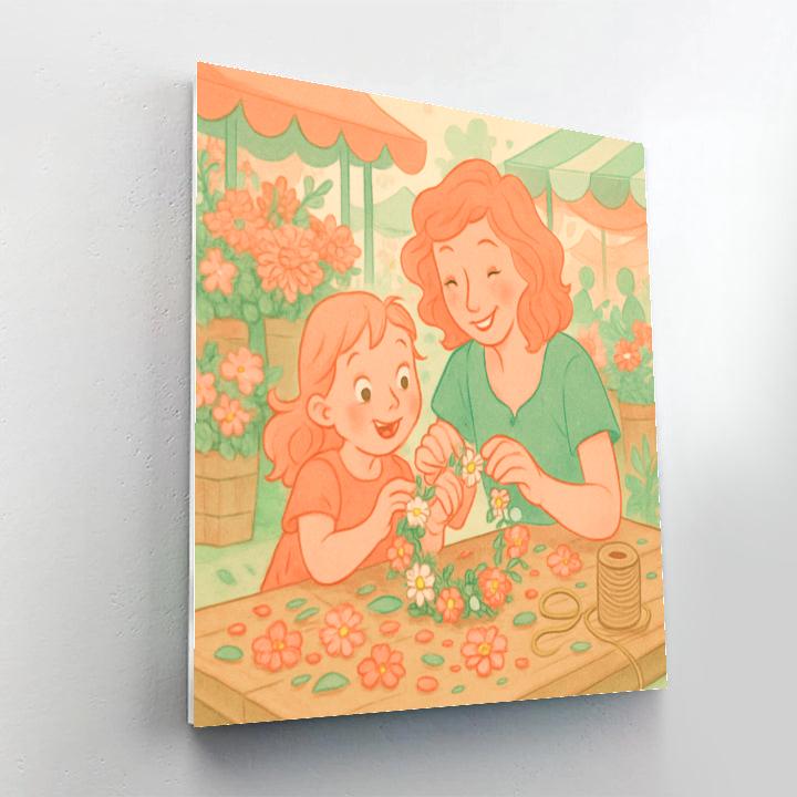 Afternoon Market Flower Crown paint by numbers