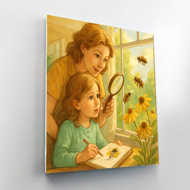 Sunroom Honey Bee Watching paint by numbers