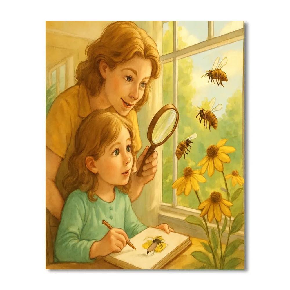 Sunroom Honey Bee Watching paint by numbers